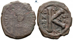Justinian I AD 527-565. Nikomedia. Half Follis or 20 Nummi Æ