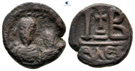Heraclius with Heraclius Constantine AD 610-641. Alexandria. 12 Nummi Æ