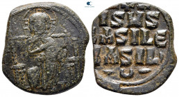 Constantine IX Monomachus AD 1042-1055. Constantinople. Anonymous Follis Æ
