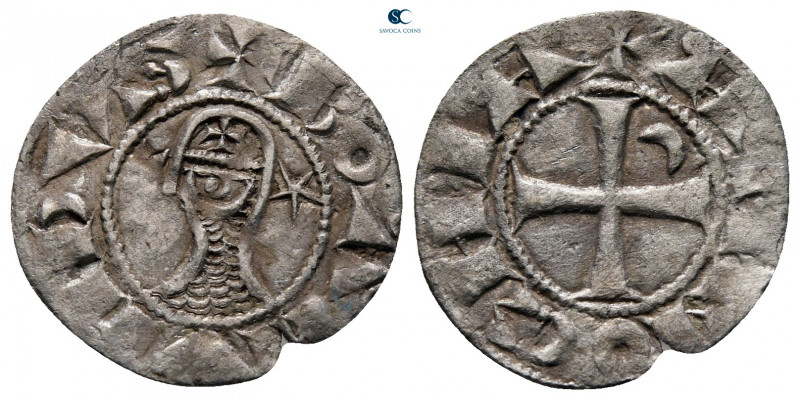 Principality of Antioch. Antioch. Bohemond III AD 1163-1201. 
Denier AR

17 m...