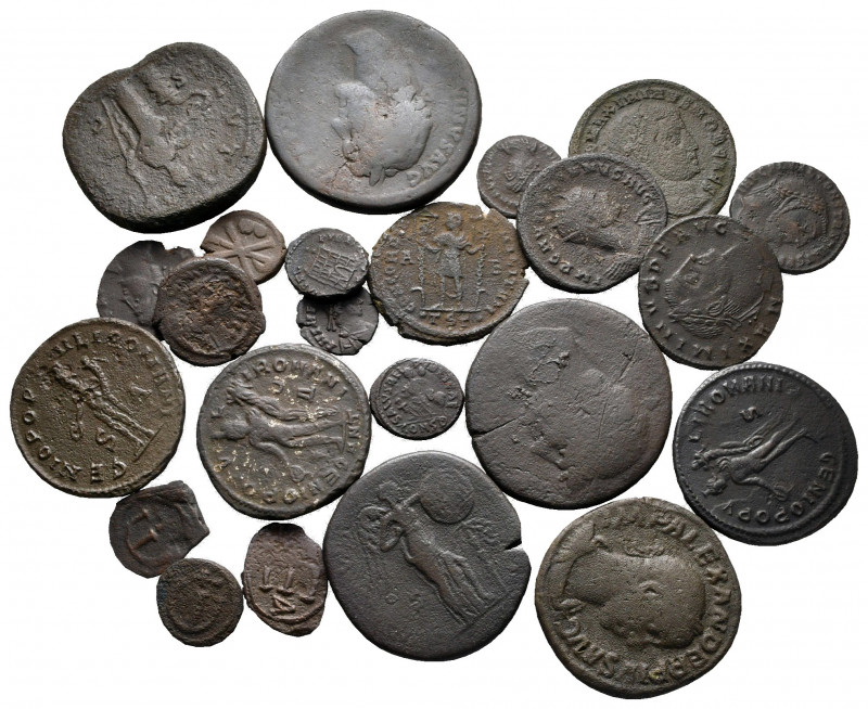 Lot of ca. 23 roman bronze coins / SOLD AS SEEN, NO RETURN! 

very fine