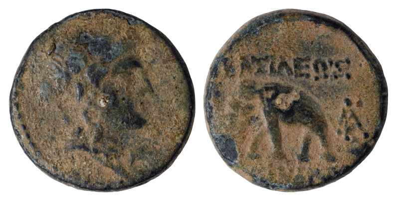 SELEUKID KINGS OF SYRIA . Alexander I Balas, 152-145 BC. Ae (bronze, 2.94 g, 14 ...