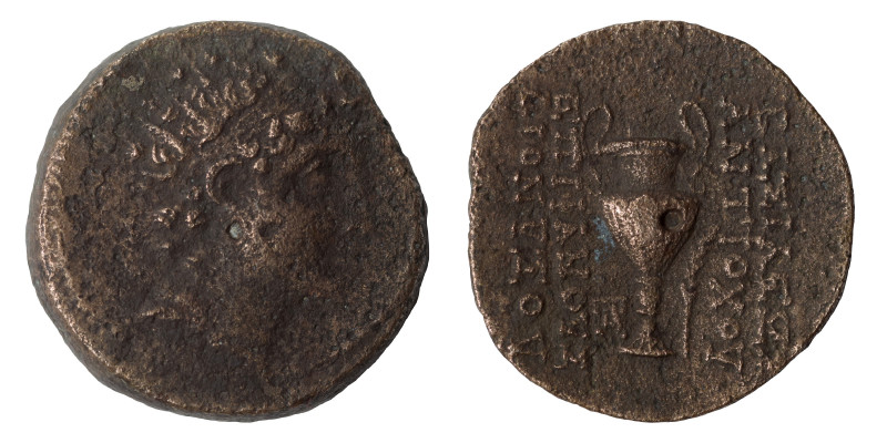 SELEUKID KINGS OF SYRIA. Antiochos VI Dionysos, 144-142 BC. Ae (bronze, 8.12 g, ...