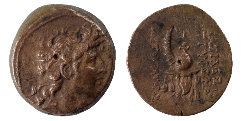 SELEUKID KINGS of SYRIA. Tryphon, 142-138 BC. Ae (bronze, 5.48 g, 19 mm), Antioc...