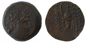 SELEUKID KINGS of SYRIA. Tryphon, 142-138 BC. Ae (bronze, 5.21 g, 18 mm), Antioch. Diademed head of Tryphon to right. Rev. ΒΑΣΙΛΕΩΣ ΤΡΥΦΟΝΟΣ ΑΥΤΟΚΡΑΤΟ...