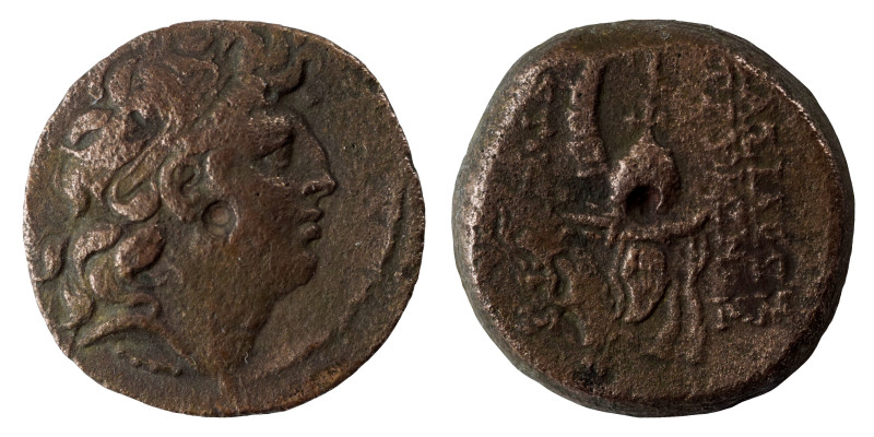 SELEUKID KINGS of SYRIA. Tryphon, 142-138 BC. Ae (bronze, 4.73 g, 18 mm), Antioc...