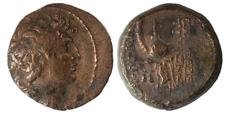 SELEUKID KINGS of SYRIA. Tryphon, 142-138 BC. Ae (bronze, 5.20 g, 18 mm), Antioc...