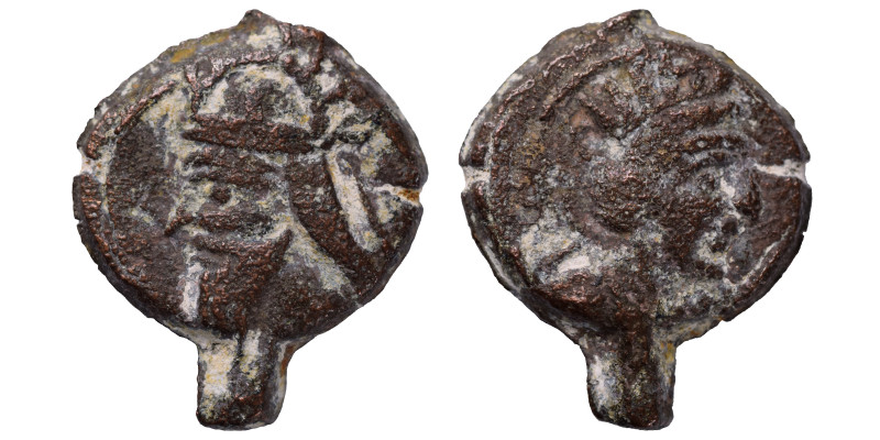 KINGS OF PARTHIA. Vologases IV, circa 147-191. Dichalkon (bronze, 3.26 g, 17 mm)...