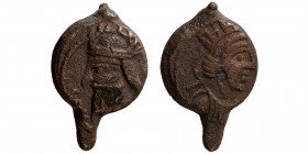 KINGS OF PARTHIA. Vologases IV, circa 147-191. Dichalkon (bronze, 2.99 g, 19 mm), Seleukeia on the Tigris, SE 475 = 163/4. Diademed bust of Vologases ...
