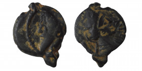 KINGS of PARTHIA. Osroes I. Circa AD 109-129. Æ Chalkous (bronze, 1.14 g, 11 mm). Seleukeia on the Tigris mint. Dated SE 437 (AD 125/6). Diademed and ...