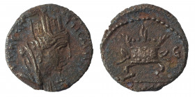 SYRIA, Seleucis and Pieria. Antioch. Pseudo-autonomous issue. temp. Vespasian. Ae (bronze, 2.63 g, 16 mm). ΑΝΤΙΟΧƐⲰΝ ΤΗϹ ΜΗΤΡΟΠΟΛƐⲰϹ Turreted and veil...