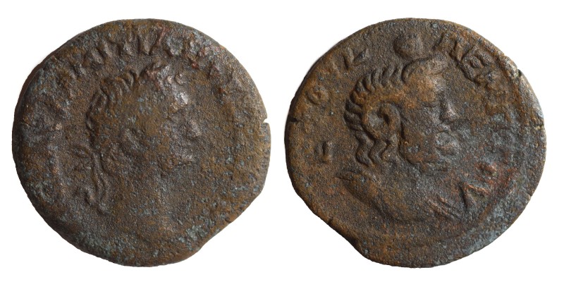 EGYPT. Alexandria. Domitian, 81-96. Ae Diobol (bronze, 5.77 g, 25 mm). Dated RY ...