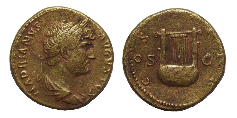 Hadrian, 117-138. As (orichalcum, 8.11 g, 23 mm), Rome, for circulation in Syria...