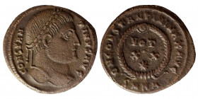 Constantine I, 307/310-337. Nummus (Bronze, 4.03 g, 19 mm), Heraclea, 324. CONSTAN-TINVS AVG Laureate head of Constantine to right. Rev. D N CONSTANTI...