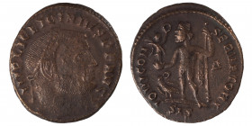 Licinius I, 308-324. Follis (Bronze, 3.37 g, 21 mm), Siscia, 313-315. IMP LIC LICINIVS P F AVG Laureate head of Licinius I to right. Rev. IOVI CON-SER...