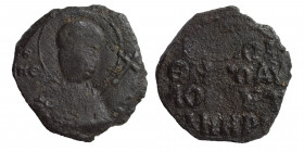 CRUSADERS. Antioch. Tancred, regent, 1101-1112. Follis (Bronze, 4.19 g, 22 mm). Ο / ΠΕ-Τ/P/O/C Nimbate bust of St. Peter facing, raising his right han...
