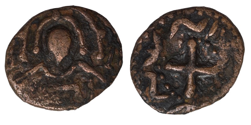 CRUSADERS. Edessa. Joscelin I de Courtenay or Joscelin II, 1119-1150. Follis (br...
