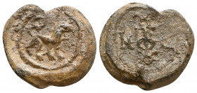 Byzantine Lead Seals, 7th - 13th Centuries
Reference:
Condition: Very Fine

Weight: 12,2 gr
Diameter: 25,2 mm