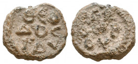 Byzantine Lead Seals, 7th - 13th Centuries
Reference:
Condition: Very Fine

Weight: 7,8 gr
Diameter: 19,4 mm