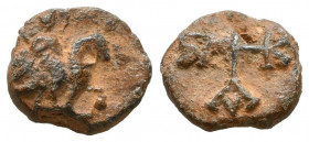 Byzantine Lead Seals, 7th - 13th Centuries
Reference:
Condition: Very Fine

Weight: 3,8 gr
Diameter: 15,6 mm