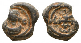 Byzantine Lead Seals, 7th - 13th Centuries
Reference:
Condition: Very Fine

Weight: 3,3 gr
Diameter: 13,5 mm