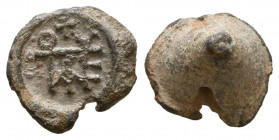 Byzantine Lead Seals, 7th - 13th Centuries
Reference:
Condition: Very Fine

Weight: 6,1 gr
Diameter: 10 mm