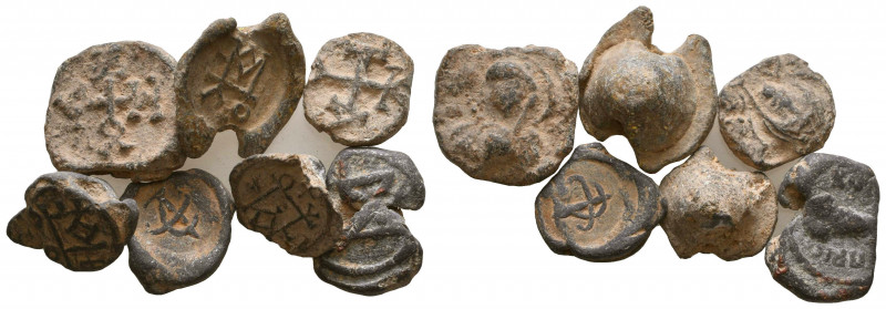 Lot of 7 Ancient Lead Seals, 
Reference:
Condition: Very Fine

Weight: lot 
Diam...