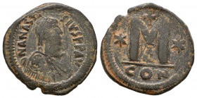 Byzantine Empire, Anastasius. 491-518. AD. Ae
Reference:
Condition: Very Fine

Weight: 16.6 gr
Diameter: 32 mm