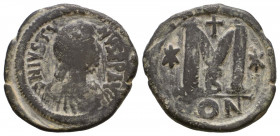 Byzantine Empire, Justinian. AD 527-565. AD. Ae
Reference:
Condition: Very Fine

Weight: 15.6 gr
Diameter: 32 mm