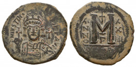 Byzantine Empire, Justinian. AD 527-565. AD. Ae
Reference:
Condition: Very Fine

Weight: 19.3 gr
Diameter: 36 mm
