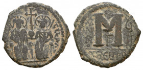 Byzantine Empire. Justin II with Sophia. 565-578. AE
Reference:
Condition: Very Fine

Weight: 14.8 gr
Diameter: 29 mm