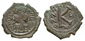 Byzantine Empire. Justin II with Sophia. 565-578. AE
Reference:
Condition: Very Fine

Weight: 7,9 gr
Diameter: 23 mm