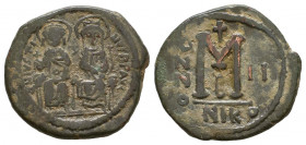 Byzantine Empire. Justin II with Sophia. 565-578. AE
Reference:
Condition: Very Fine

Weight: 13.9 gr
Diameter: 30 mm