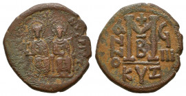 Byzantine Empire. Justin II with Sophia. 565-578. AE
Reference:
Condition: Very Fine

Weight: 13.0 gr
Diameter: 27 mm