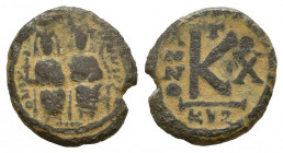 Byzantine Empire. Justin II with Sophia. 565-578. AE
Reference:
Condition: Very Fine

Weight: 4.2 gr
Diameter: 20 mm