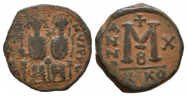 Byzantine Empire. Justin II with Sophia. 565-578. AE
Reference:
Condition: Very Fine

Weight: 12.8 gr
Diameter: 26 mm