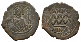 Byzantine Empire. Phocas. 602-610. AE
Reference:
Condition: Very Fine

Weight: 11.1 gr
Diameter: 29 mm