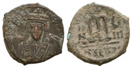 Byzantine Empire. Phocas. 602-610. AE
Reference:
Condition: Very Fine

Weight: 9.3 gr
Diameter: 27 mm