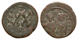 Byzantine Empire. Phocas. 602-610. AE
Reference:
Condition: Very Fine

Weight: 4.8 gr
Diameter: 21 mm