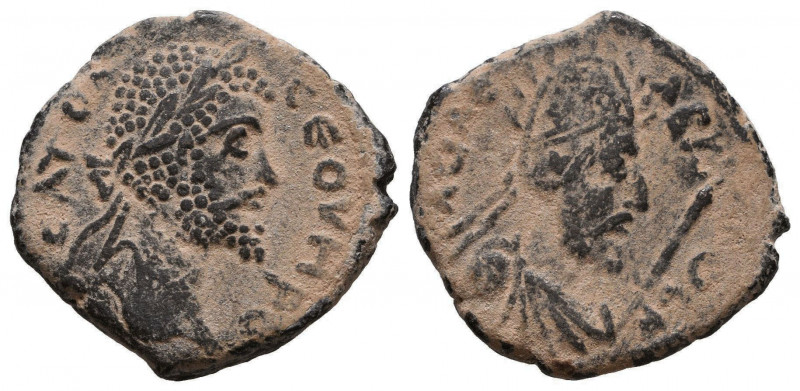 Septimius Severus and Abgar VIII (193-211). Mesopotamia, Edessa. Æ 
Reference:
C...