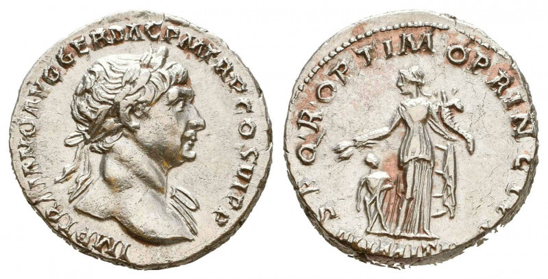 Trajan AD 98-117. Rome Denarius AR.
Reference:
Condition: Very Fine

Weight: 3.6...