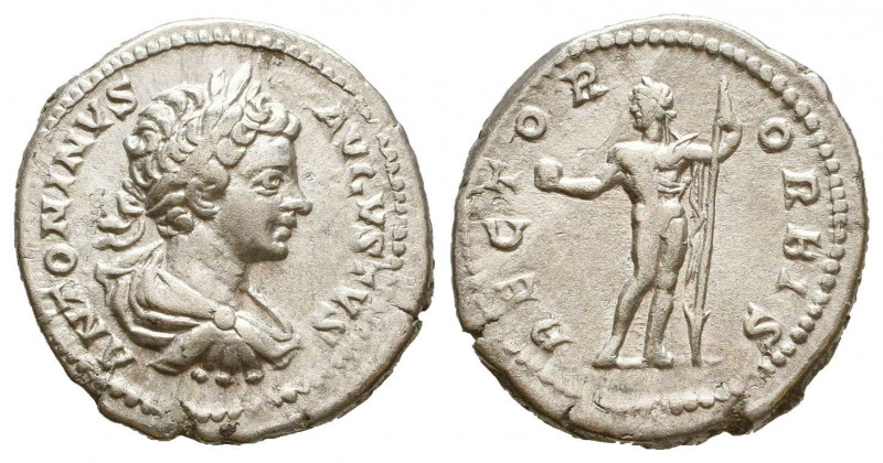 Caracalla as Caesar. AR Denarius. 195-198 AD.
Reference:
Condition: Very Fine

W...