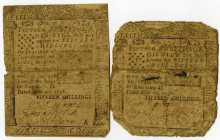 Pennsylvania Colonial Currency Pair, May 20th, 1758 Printed by Benjamin Franklin and David Hall
