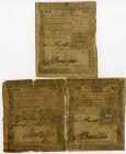 Pennsylvania Colonial Currency Trio, April 3rd, 1772 Signed by James Pemberton
