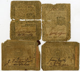 Pennsylvania Colonial Currency Quartet, October  1st, 1773; 3rd of December 1775 & April 25th, 1776