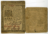 Pennsylvania Colonial Currency Pair, April 25th, 1776.