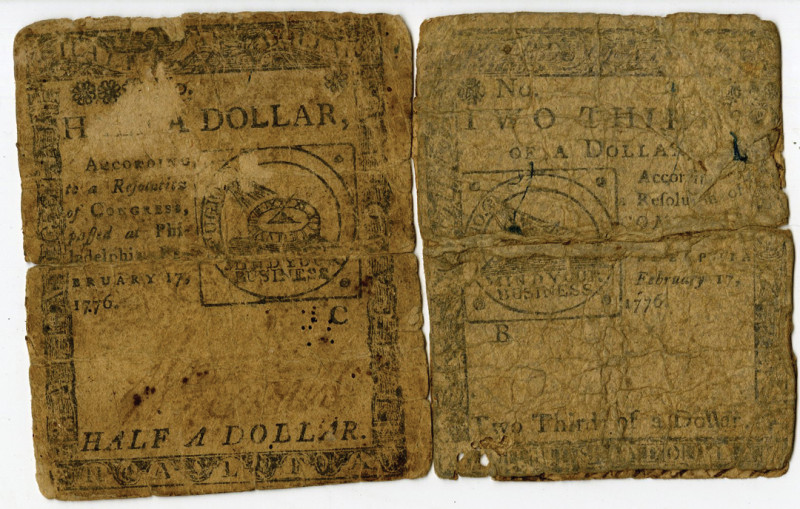 Pennsylvania Continental Currency Pair, February 17th, 1776
Pennsylvania, Febru...