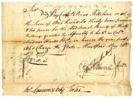 Revolutionary War Connecticut, 1777 Promissory Note Issued to Capt. Ozias Pettibone
