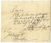 Revolutionary War Connecticut, 1779 Handwritten Promissory Note for the Select Men of Hartford, Signed by Oliver Wolcott Jr.
