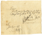 Revolutionary War Connecticut, 1779 Promissory Note Signed by Fenn Wadsworth and Jedediah Huntington